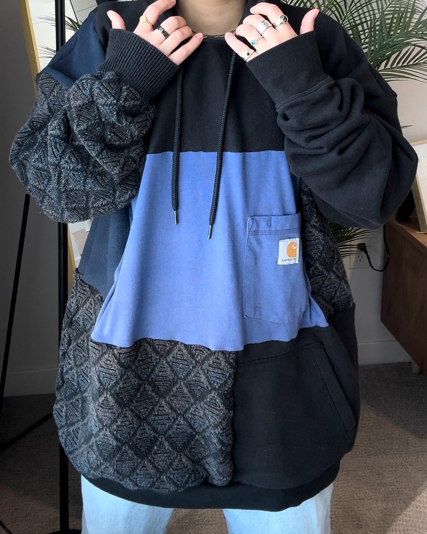 Feeling Blue Reworked Hoodie