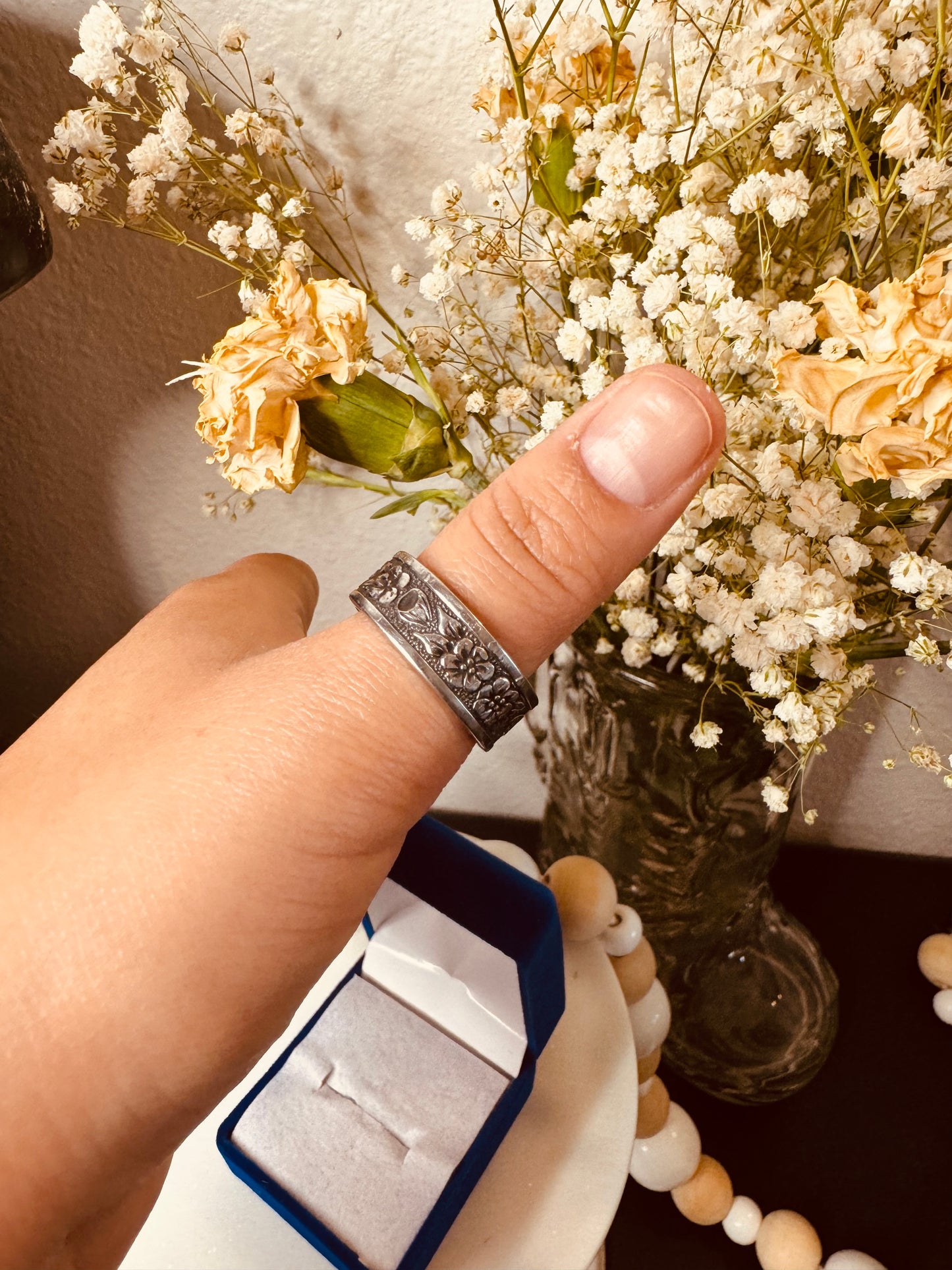 Flower Power Stainless Steel Ring