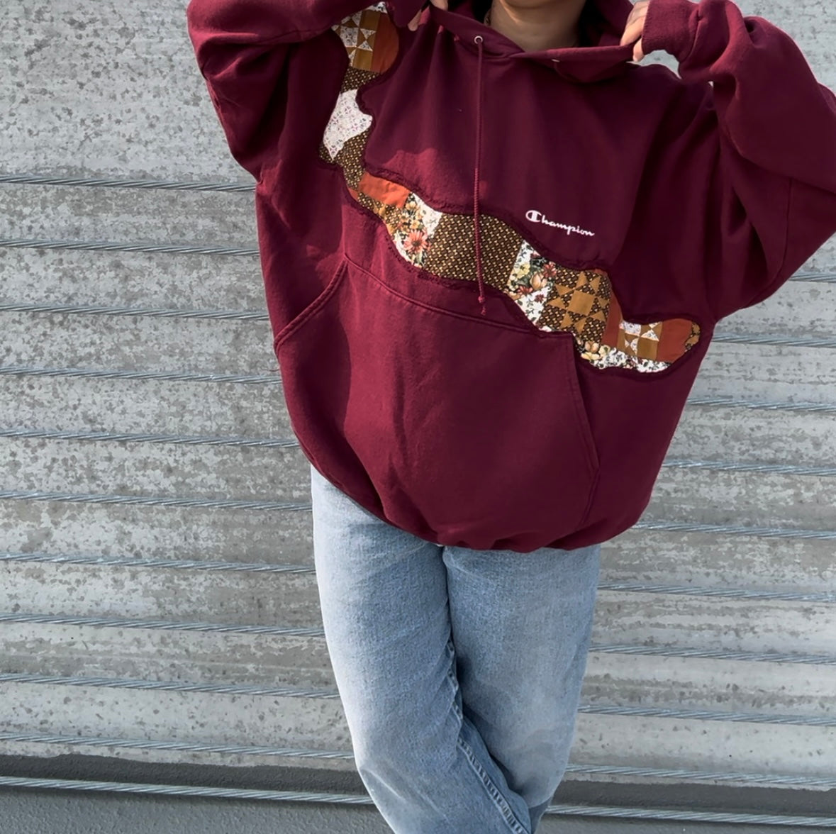 Burgundy Sunset Reworked Hoodie