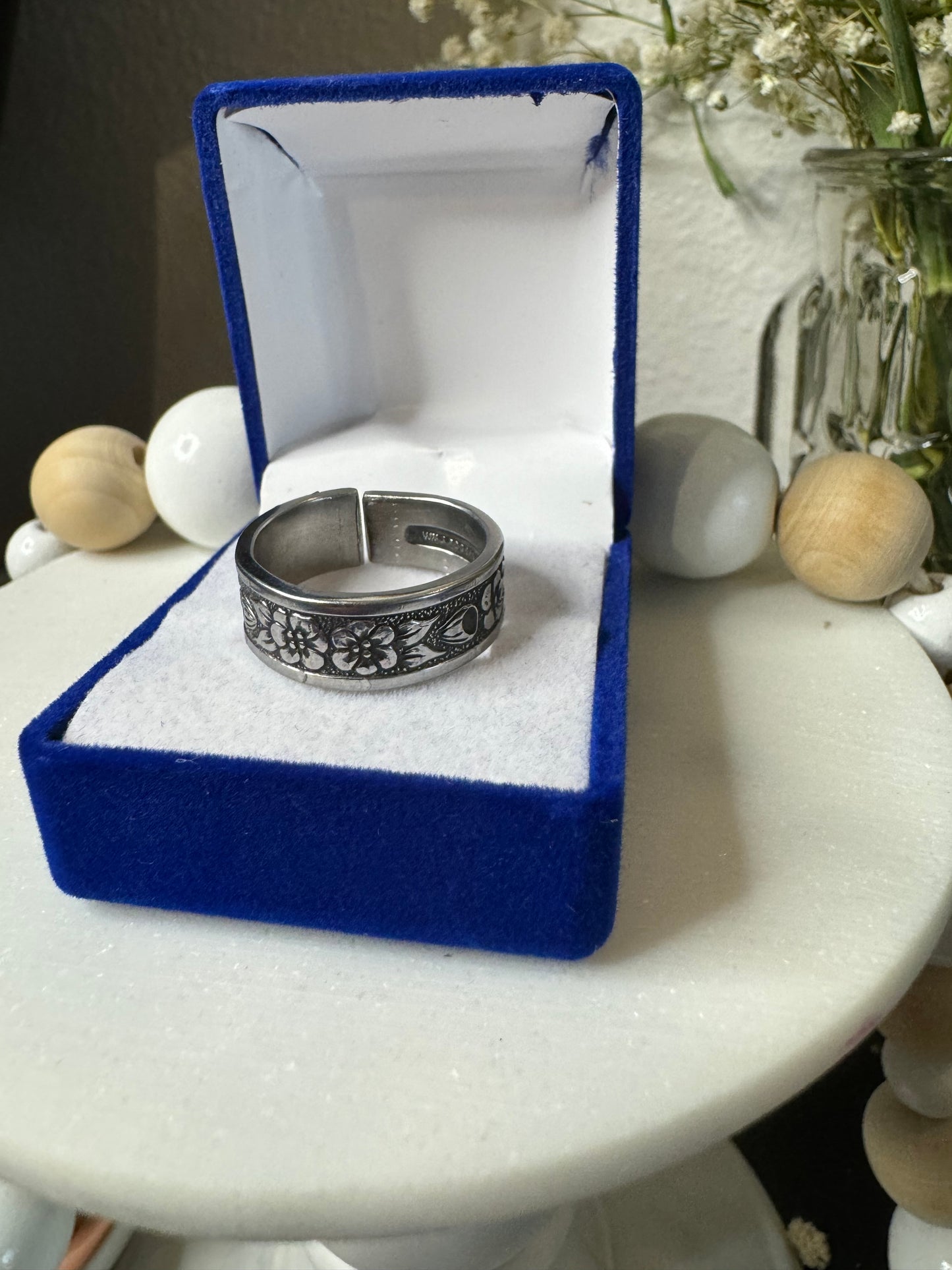 Flower Power Stainless Steel Ring