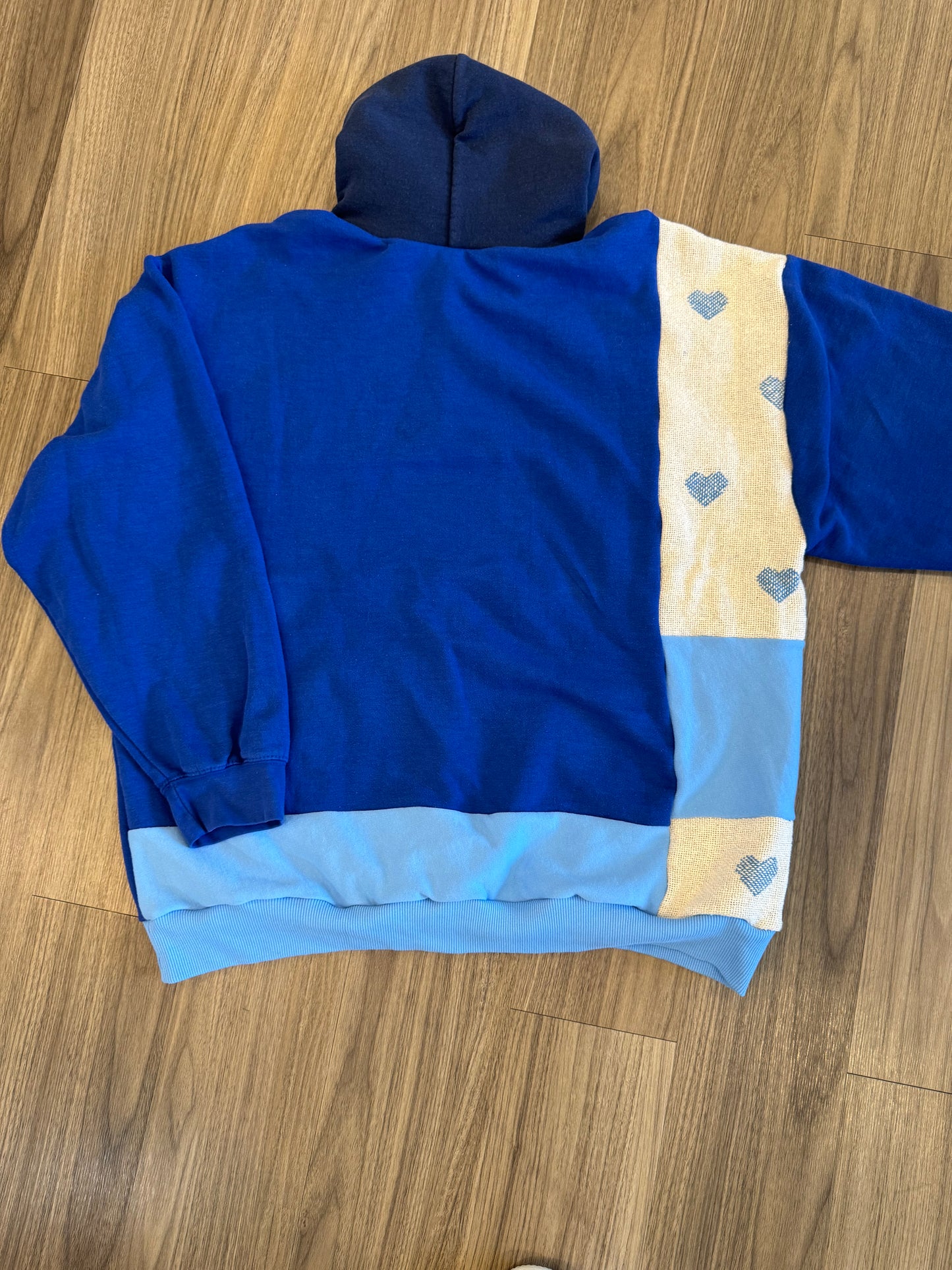 Blue Reworked Hoodie