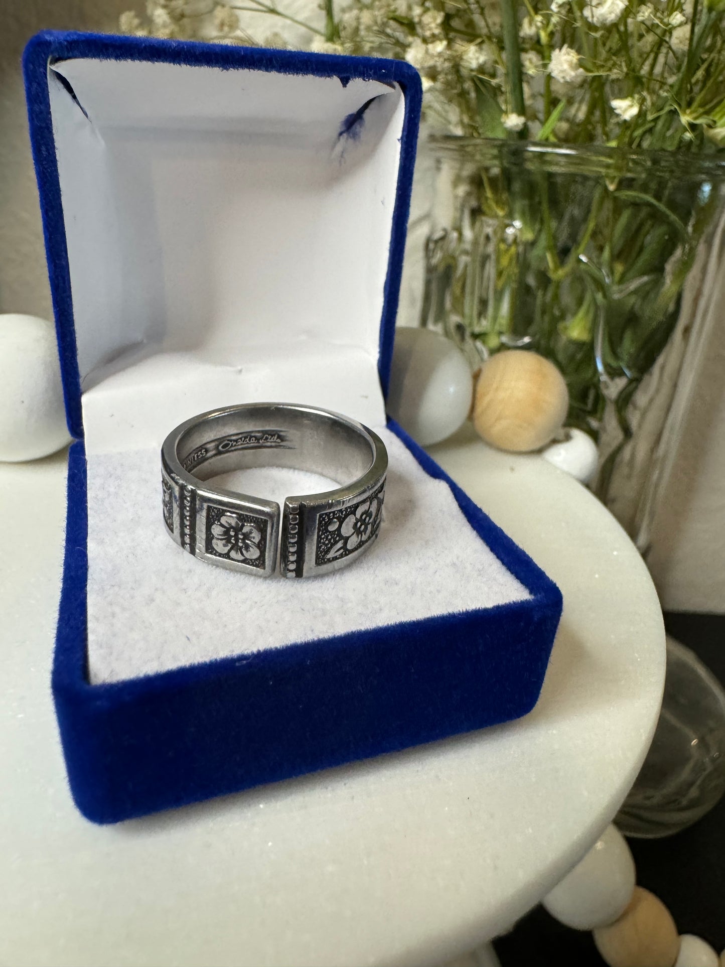 Flower Power Stainless Steel Ring